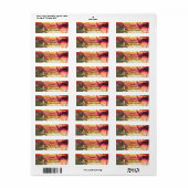 Palm Tree Beach Tropical Heat Summer Address Label (Vorne)