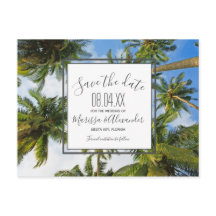 Palm Tree Beach Tropical Wedding rettet die Termin