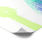 Palm Tree Beach Vibe Illusion Poster (Ecke)