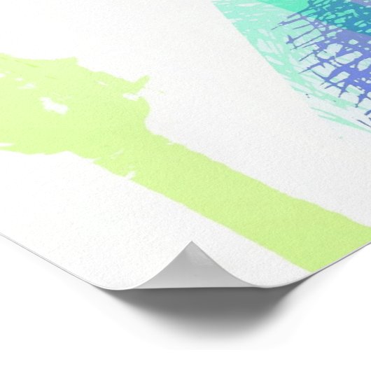 Palm Tree Beach Vibe Illusion Poster (Ecke)