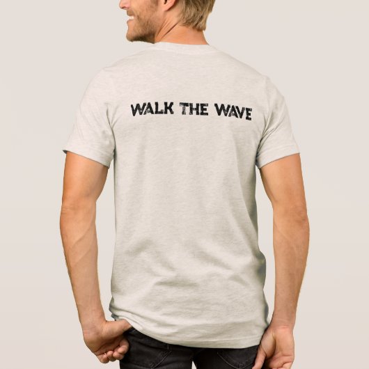 Palm Tree & Beach Wave Shoe Illustration Tri-Blend Shirt (Rückseite)