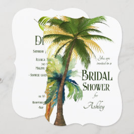 Palm Tree Beach Wedding Bridal Dusche Einladung