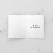 Palm Tree Beach Wedding Bridesmaid Vielen Dank Dankeskarte (Innenseite)