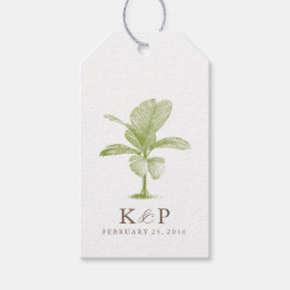 Palm Tree Beach Wedding Favor Tag Geschenkanhänger