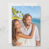 Palm Tree Beach Wedding Foto Save The Date (Rückseite)