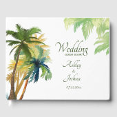 Palm Tree Beach Wedding Gästebuch (Vorderseite)