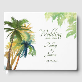 Palm Tree Beach Wedding Gästebuch