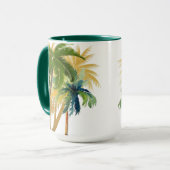 Palm Tree Beach Wedding Gefallen Tasse (Vorderseite Links)
