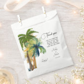 Palm Tree Beach Wedding Geschenktütchen (Ausgeschnitten)