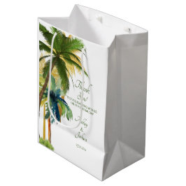 Palm Tree Beach Wedding Medium Geschenktasche Mittlere Geschenktüte