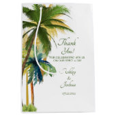 Palm Tree Beach Wedding Medium Geschenktasche Mittlere Geschenktüte (Vorderseite)