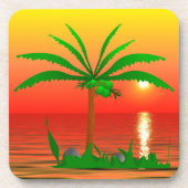 Palm Tree Beverage Coaster Getränkeuntersetzer (Vorderseite)