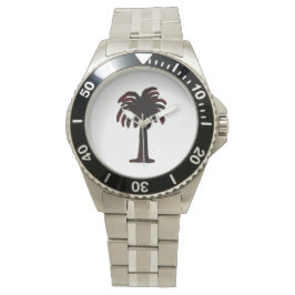 Palm Tree - Black & Burgandy Armbanduhr
