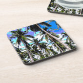 Palm Tree Blätter Design Getränkeuntersetzer (Linke Seite)