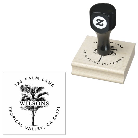 Palm Tree Blätter Gummistempel (Stempel)