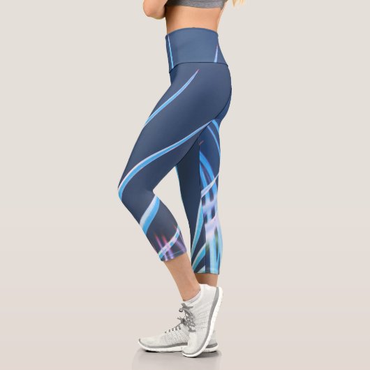 Palm Tree Blätter Minimalismus Sketch Capri Leggings (Links)