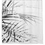 Palm Tree Blätter Minimalismus Sketch Duschvorhang (Vorderseite)