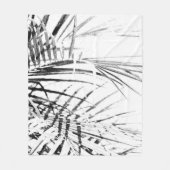 Palm Tree Blätter Minimalismus Sketch Fleecedecke (Vorderseite)