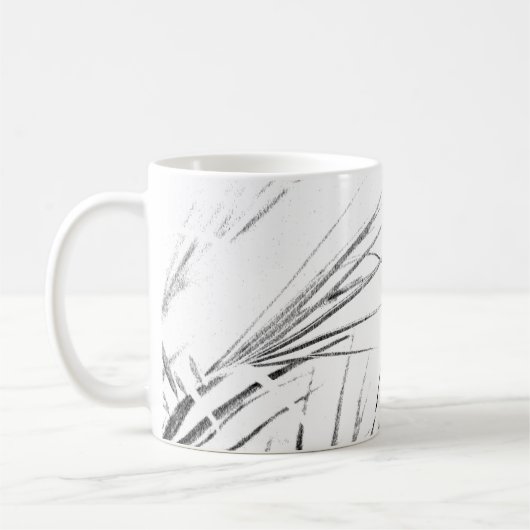 Palm Tree Blätter Minimalismus Sketch Kaffeetasse (Links)