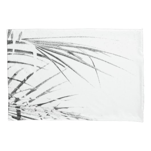 Palm Tree Blätter Minimalismus Sketch Kissenbezug (Vorderseite)
