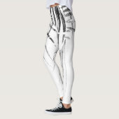 Palm Tree Blätter Minimalismus Sketch Leggings (Links)