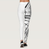 Palm Tree Blätter Minimalismus Sketch Leggings (Rückseite)