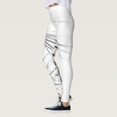 Palm Tree Blätter Minimalismus Sketch Leggings (Links)