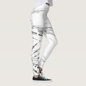 Palm Tree Blätter Minimalismus Sketch Leggings (Rechts)