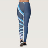 Palm Tree Blätter Minimalismus Sketch Leggings (Rückseite)