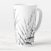 Palm Tree Blätter Minimalismus Sketch Milchtasse (Rechte Ecke)