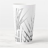 Palm Tree Blätter Minimalismus Sketch Milchtasse (Vorderseite)