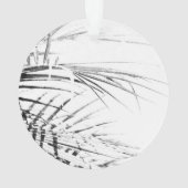 Palm Tree Blätter Minimalismus Sketch Ornament (Rückseite)