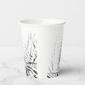 Palm Tree Blätter Minimalismus Sketch Pappbecher (Links)