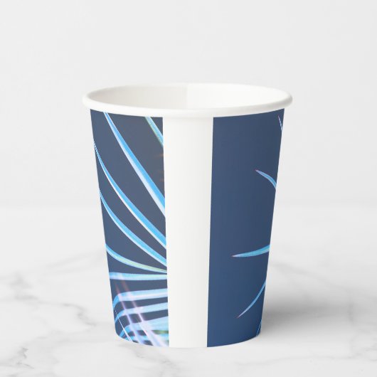 Palm Tree Blätter Minimalismus Sketch Pappbecher (Links)