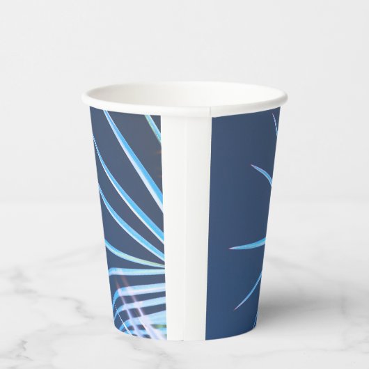 Palm Tree Blätter Minimalismus Sketch Pappbecher (Rechts)