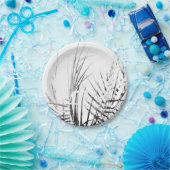 Palm Tree Blätter Minimalismus Sketch Pappteller (Party)