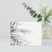 Palm Tree Blätter Minimalismus Sketch Postkarte (Stehend Vorderseite)