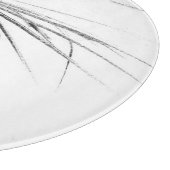 Palm Tree Blätter Minimalismus Sketch Schneidebrett (Ecke)