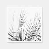 Palm Tree Blätter Minimalismus Sketch Serviette (Vorderseite)
