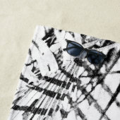 Palm Tree Blätter Minimalismus Sketch Strandtuch (Beispiel)