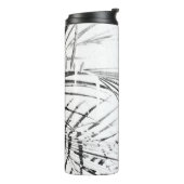 Palm Tree Blätter Minimalismus Sketch Thermosbecher (Nach links gedreht)