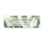 Palm Tree Blätter Moderne Rücksendeadresse (Vorne)