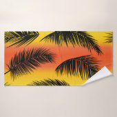 Palm Tree Blätter: nahtloses Muster. Badehandtuch (Badehandtuch)