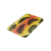 Palm Tree Blätter: nahtloses Muster. Badematte (Schrägansicht)