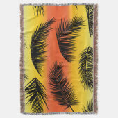 Palm Tree Blätter: nahtloses Muster. Decke (Vorderseite Vertikal)