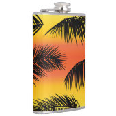 Palm Tree Blätter: nahtloses Muster. Flachmann (Rechts)