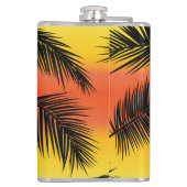 Palm Tree Blätter: nahtloses Muster. Flachmann (Rückseite)