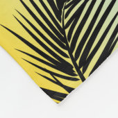 Palm Tree Blätter: nahtloses Muster. Fleecedecke (Ecke)