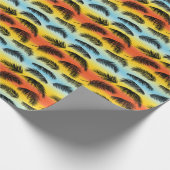 Palm Tree Blätter: nahtloses Muster. Geschenkpapier (Ecke)