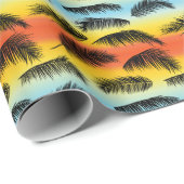 Palm Tree Blätter: nahtloses Muster. Geschenkpapier (Rolleneckpunkt)